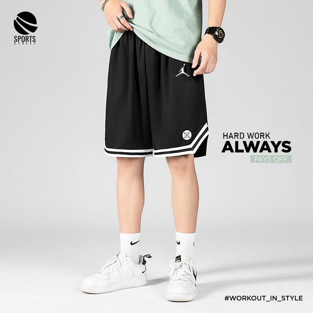 AJ1 OW Curved 991 Black/White Shorts